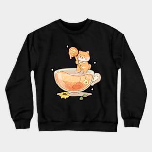 Shiba Honey Tea Cup Crewneck Sweatshirt